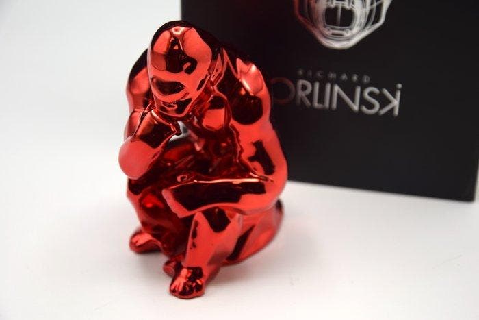Richard Orlinski (1966) - Kong Penseur Spirit (Red Edition), Antiquités & Art, Art | Peinture | Moderne