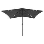 vidaXL Parasol met LEDs en stalen paal 2x3 m, Verzenden, Nieuw