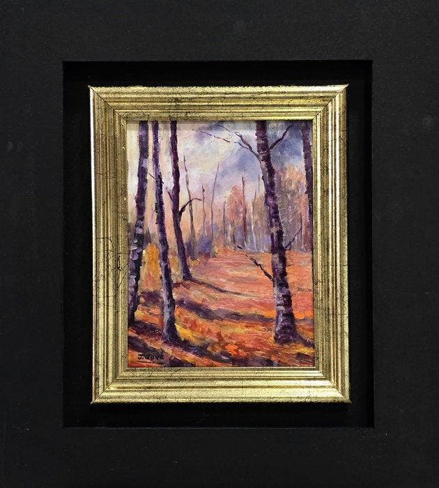 French school (XX) - Autumn roads, Antiek en Kunst, Kunst | Schilderijen | Klassiek