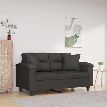 vidaXL Sierkussens 2 st 40x40 cm microvezelstof donkergrijs, Huis en Inrichting, Verzenden, Nieuw