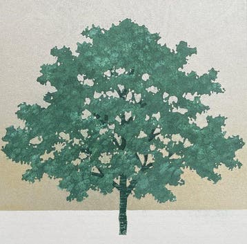 Tree scene 127 - Hajime Namiki  (b 1947) - Japan (Zonder, Antiek en Kunst