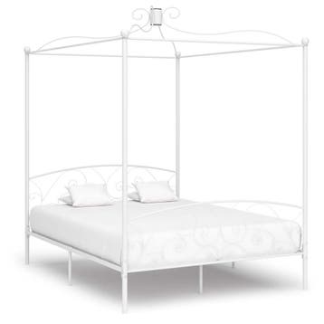vidaXL Hemelbedframe metaal wit 180x200 cm, Verzenden, Nieuw