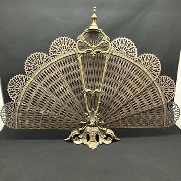 Accessoire de cheminée - ouverture en éventail - Laiton,