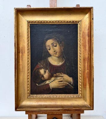 Scuola Italiana (XVII-XVIII) - Madonna con il Bambino - NO, Antiquités & Art