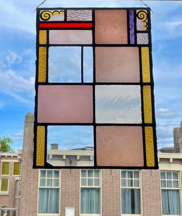 Glas-in-loodraam - 1930-1940, Antiek en Kunst