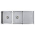 Dubbele Spoelbak | Retour Deal | Satijnfinish, Verzenden, Nieuw, Inox
