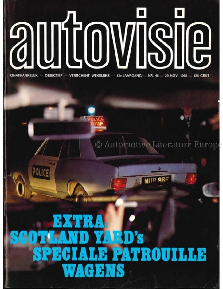 1968 AUTOVISIE MAGAZINE 48 NEDERLANDS, Livres, Autos | Brochures & Magazines