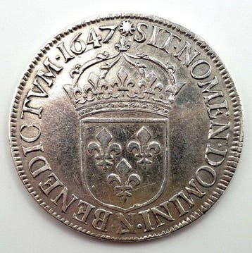 Frankrijk. Louis XIV (1643-1715). Écu à la mèche longue