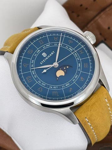 Steinhart - Marine 42 Moon Phase Zodiac Automatic - 105-1454, Handtassen en Accessoires, Nieuw