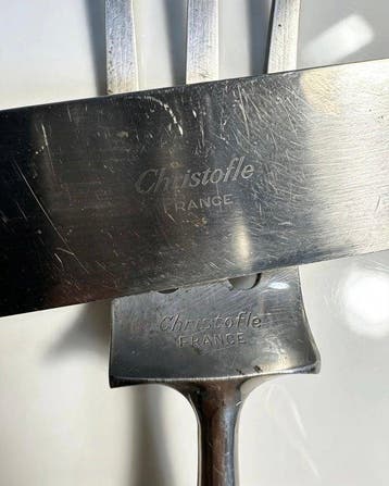 Christofle - Houtwerkset (2) Antiek - Christofle France OC