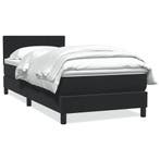 vidaXL Boxspring met matras fluweel zwart 90x210 cm, Verzenden, Nieuw