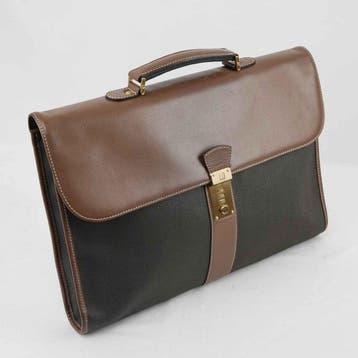 Alfred Dunhill - Leather & Coated Canvas Business Briefcase, Handtassen en Accessoires, Tassen | Damestassen, Nieuw