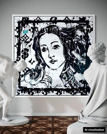 Mikko - Birth Of Venus Black Series - XL [Unq 1/1], Antiek en Kunst