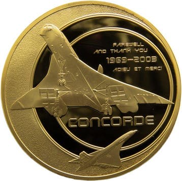 Médaille historique Concorde - première prévue le