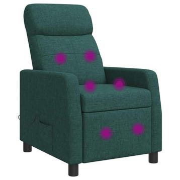 vidaXL Massage Relaxstoel Donkergroen Stof, Maison & Meubles, Fauteuils, Verzenden