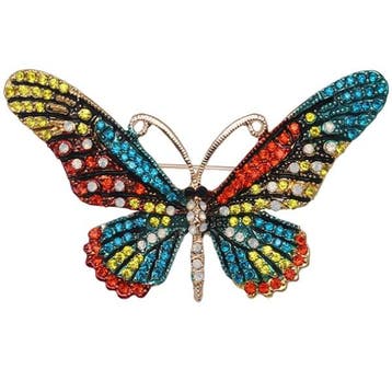 Fako Bijoux - Broche - Vlinder - 76x44mm -, Bijoux, Sacs & Beauté, Broches, Verzenden