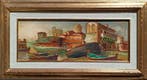 Dino Banchelli (1903-1974) - Vecchia Livorno con barconi