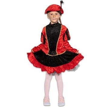 Pietenpak Kind Jurk Met Petticoat Rood, Verzenden