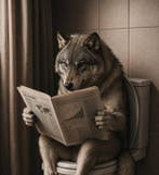 La Mama - The Wolf Economist - XL - Œuvre unique 1/1, Antiquités & Art