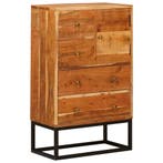 vidaXL Ladeblok met lade Naturel 55 x 30 x 90 cm Massief, Verzenden, Nieuw