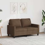 vidaXL Tweezitsbank / zetel 120 cm stof bruin, Verzenden
