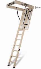 Altrex zoldertrap Woodytrex De Luxe 120x60x17cm, Doe-het-zelf en Bouw, Ladders en Trappen, Trap, Nieuw, Ophalen of Verzenden, Opvouwbaar of Inschuifbaar