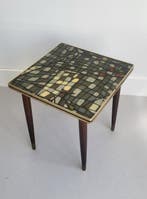 Bijzettafel - Teak, formica, Messing - Formica blad met