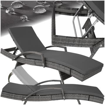 Aluminium rotan ligstoel Océane - grijs, Verzenden, Nieuw
