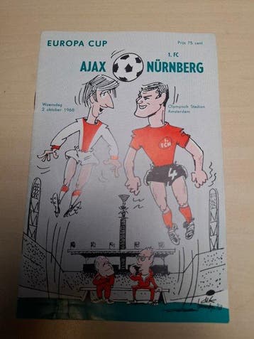 Originele programmaboekjes Ajax - Europa Cup - 1968-1973, Nieuw