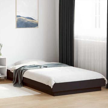 vidaXL Bedframe bewerkt hout zwart 100x200 cm, Verzenden, Nieuw
