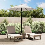 vidaXL Parasol 200x224 cm aluminium zandwit, Tuin en Terras, Verzenden, Nieuw