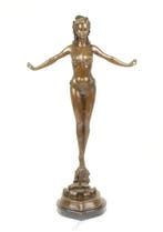 sculptuur, Large Solid Exceptional Art Deco Bronze Sculpture, Antiek en Kunst