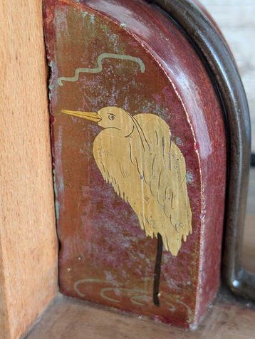 De Porceleyne Fles(?) - Serre-livres (2) - Faïence, Bois,