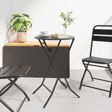 vidaXL Tuin Tafel Antraciet 50 x 50 x 72 cm Metaal, Verzenden, Nieuw