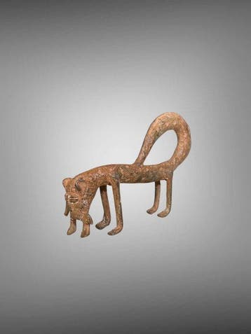 Guépard Dogon - Félin avec son trophé en bronze - Dogon -