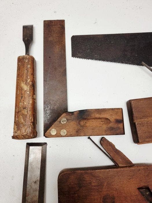 Werkgereedschap (37) - Carpenters tools, Antiek en Kunst, Antiek | Wandborden en Tegels