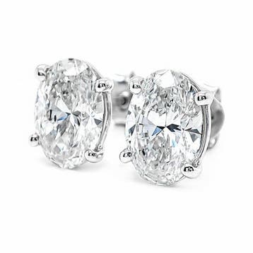 Oorbellen - 14 karaat F/VS1, Witgoud - 3.75ct. tw. Diamant, Nieuw