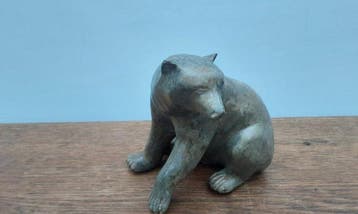 Figuur - P. Chenet - Beer - 15 cm - Brons, Antiquités & Art