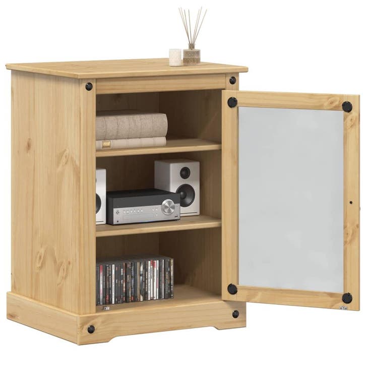 vidaXL Hifi-meubel Corona 60x50x82 cm massief grenenhout, Maison & Meubles, Armoires | Mobilier de télévision, Envoi