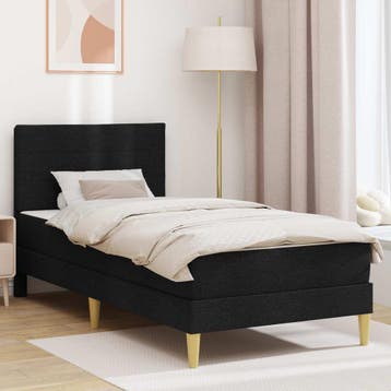 vidaXL Bedframe 90 x 200 cm Zwart, Huis en Inrichting, Slaapkamer | Matrassen en Bedbodems, Verzenden, Nieuw