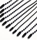 Sleutelringen zwart - 50 stuks - bolletjesketting - bal k..., Bijoux, Sacs & Beauté, Bracelets à breloques, Ophalen of Verzenden