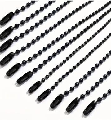 Sleutelringen zwart - 50 stuks - bolletjesketting - bal k..., Ophalen of Verzenden