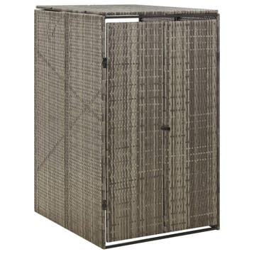 vidaXL Containerberging enkel 70x80x117 cm poly rattan grijs, Verzenden