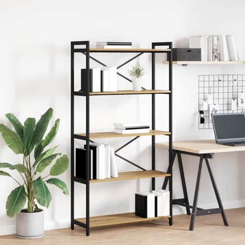 vidaXL Boekenplank Artisan Eiken 80 x 30 x 155 cm Bewerkt, Verzenden, Nieuw