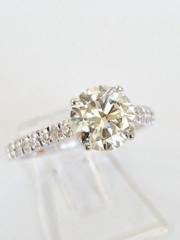 Bague de fiançailles - 14 carats Or blanc - 1.75ct. tw.