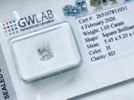 1 pcs Diamant (Natuurlijk) - 1.05 ct - Carré - H - SI3 -, Nieuw