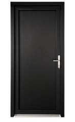 PVC Deur volpaneel Basic Plus b98xh210 cm zwart L, 80 tot 100 cm, Nieuw, Ophalen of Verzenden, Buitendeur