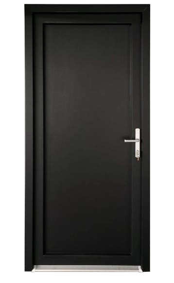 PVC Deur volpaneel Basic Plus b98xh210 cm zwart L, Doe-het-zelf en Bouw, 80 tot 100 cm, Nieuw, Ophalen of Verzenden, Buitendeur