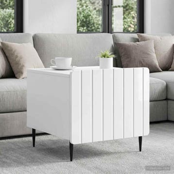 vidaXL Salontafel met lade Hoogglans Wit 49 x 50 x 42 cm, Verzenden