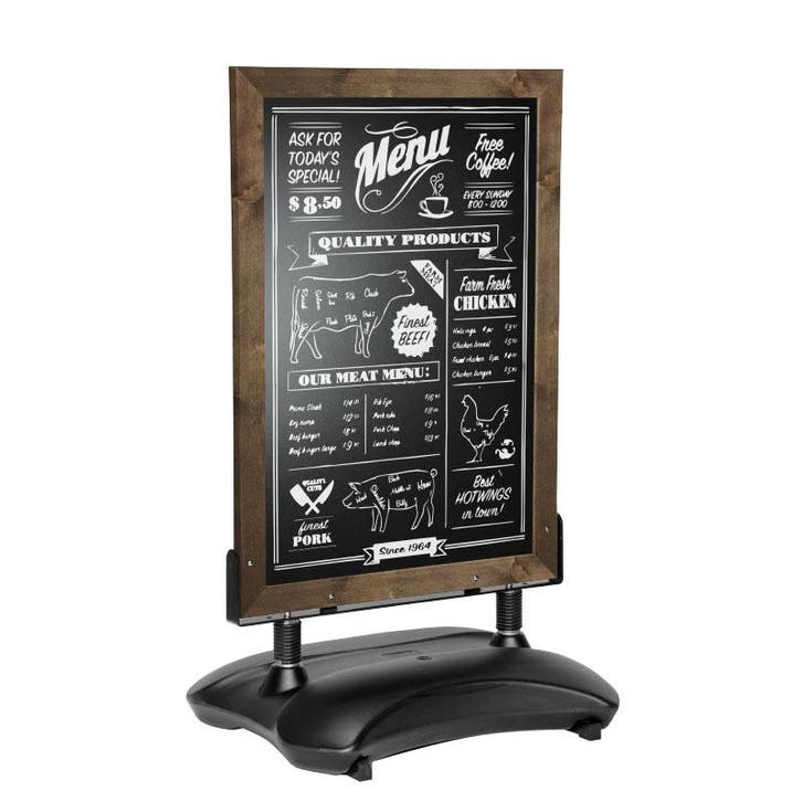 Stoepbord ChalkPro Bruin 80x105 cm, Articles professionnels, Articles professionnels Autre, Envoi